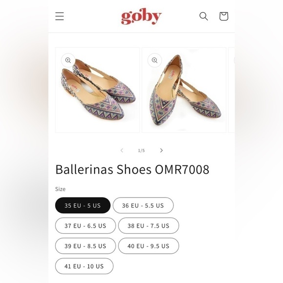 Goby Women’s Printed Ballet Flat - Picture 2 of 9